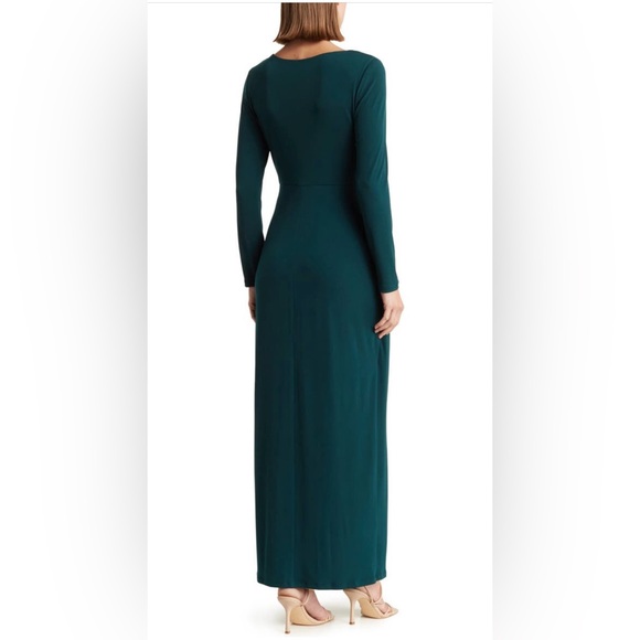 Connected Apparel - Crossover Long Sleeve Dress Size 6 - Picture 2 of 3